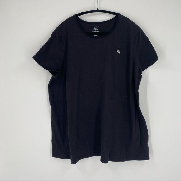 New Additions Maternity Women’s Crew Neck Short Sleeve Black Teeshirt Size XXL - Picture 1 of 3